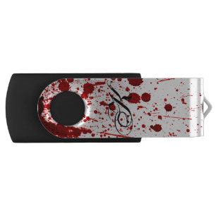 Personalized 16Gig Thumb Drive Blood Splatter Vamp