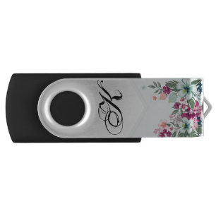 Personalized 16Gig Thumb Drive Tropical Flower on