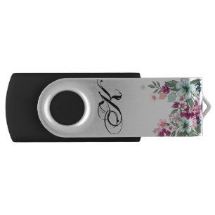 Personalized 16Gig Thumb Drive Tropical Flower on
