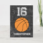 Personalized 16th Birthday Basketball Card<br><div class="desc">A sports 16th basketball birthday card ,  which you can easily personalize the front with the name and the inside card message. A personalized basketball birthday card for basketball players,  basketball fans,  etc.</div>