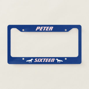Personalized 16th Birthday Horse License Plate Frame