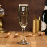 Personalized 16th Birthday Keepsake Gift Champagne Flute<br><div class="desc">Personalized 16th Birthday Keepsake Glass.</div>