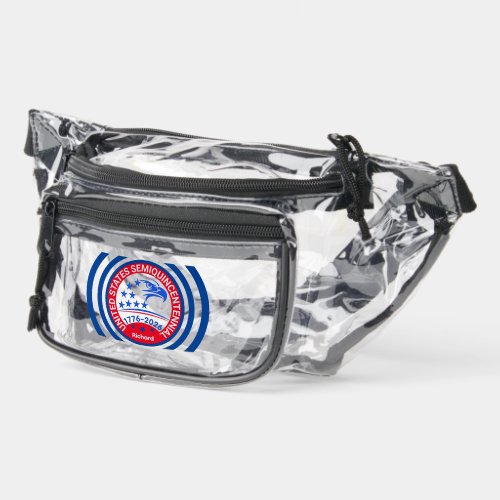 Personalized 1776–2026 250th Anniversary Pride Clear Fanny Pack