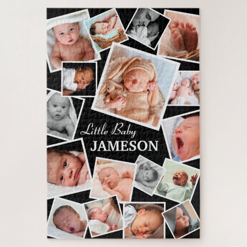 Personalized 17 Baby Photo Collage Jigsaw Puzzle