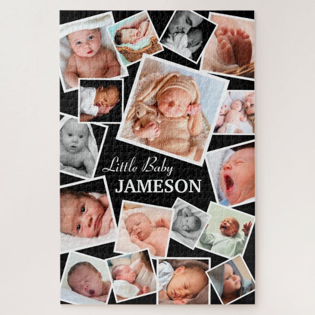 Personalized 17 Baby Photo Collage Jigsaw Puzzle (Vertical)