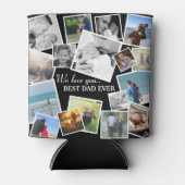 Personalized 17 Dad Photo Collage | Father's Day Can Cooler (Front)