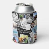 Personalized 17 Dad Photo Collage | Father's Day Can Cooler (Can Back)