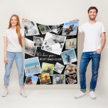 Personalized 17 Dad Photo Collage | Father's Day Fleece Blanket Personalized 17 Dad Photo Collage | Father's Day Fleece Blanket