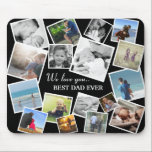 Personalized 17 Dad Photo Collage | Father's Day Mouse Pad<br><div class="desc">Create your own unique gift for fathers day with this custom photo mouse pad,  featuring 17 square pictures of your choice,  and a text template that is easy to personalize. Also makes a great gift for dads and grandads at birthdays or christmas.</div>