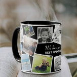 Personalized 17 Dad Photo Collage | Father's Day Two-Tone Coffee Mug<br><div class="desc">Who would'nt love this custom photo coffee mug featuring 17 pictures of your choice,  and a text template that is easy to personalize. Great gift for dads and grandads for birthdays or Fathers Day.</div>