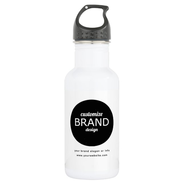 Personalized 18 oz Logo Water Bottle (Front)