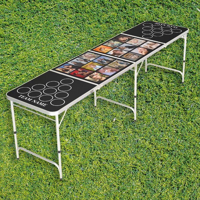 Personalized 18 Photo Collage Family Beer Pong Table (Creator Uploaded)