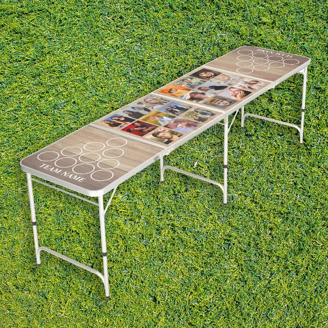 Personalized 18 Photo Collage Family Beer Pong Table (Creator Uploaded)