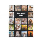 Personalized 18 Photo Collage Fleece Blanket