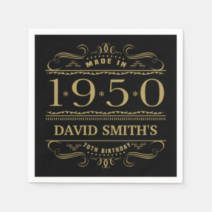 Personalized 1950 70th Birthday Napkins