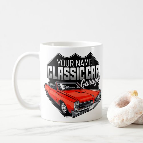 Personalized 1966 Convertible Classic Car Garage Coffee Mug