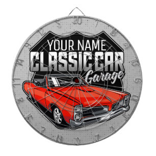 Personalized 1966 Convertible Classic Car Garage Dart Board