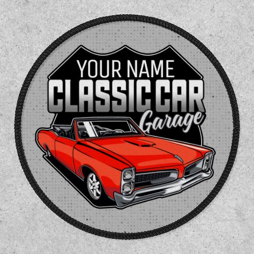 Personalized 1966 Convertible Classic Car Garage Patch