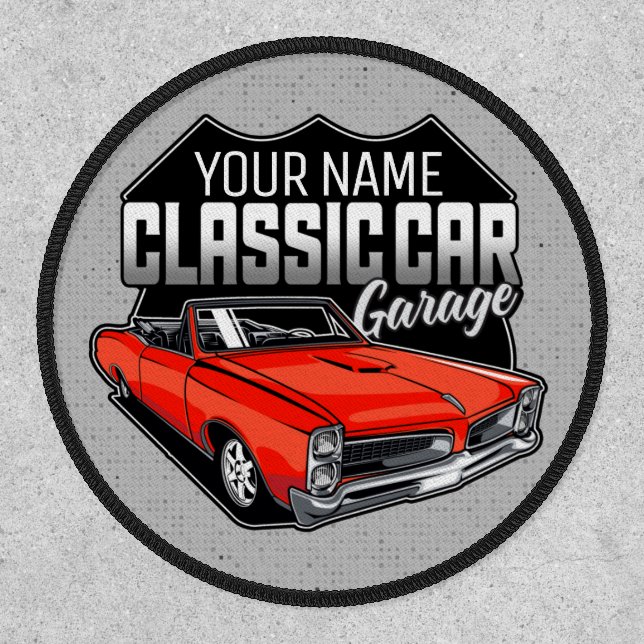 Personalized 1966 Convertible Classic Car Garage Patch (Front)