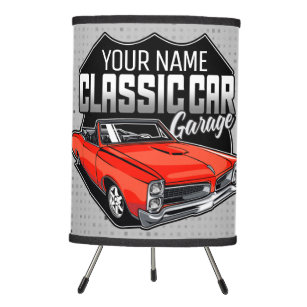 Personalized 1966 GOAT Classic Car Garage Tripod Lamp