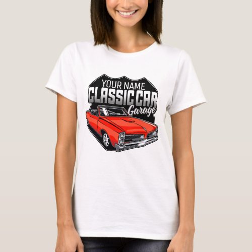 Personalized 1966 GTO Classic Car Garage T_Shirt