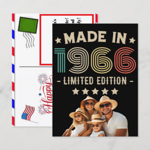 Personalized 1966 Sixtieth Birthday, 4th of July C Holiday Postcard