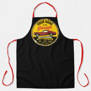 Personalized 1967 Fastback Red Classic Car Garage  Apron