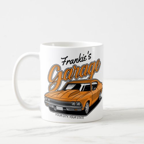 Personalized 1968 396 Classic Muscle Car Garage Coffee Mug