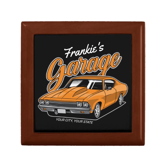 Personalized 1968 396 Classic Muscle Car Garage  Gift Box (Front)