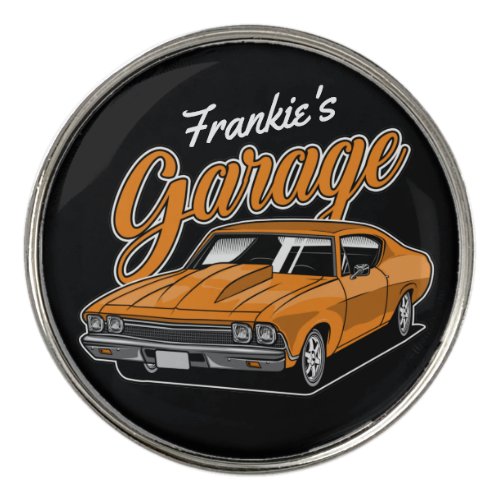 Personalized 1968 396 Classic Muscle Car Garage Golf Ball Marker