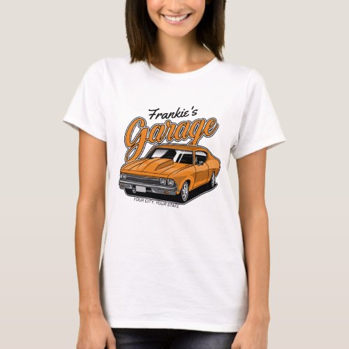 Personalized 1968 396 Classic Muscle Car Garage T_Shirt