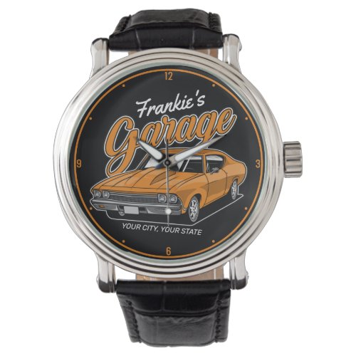 Personalized 1968 396 Classic Muscle Car Garage Watch