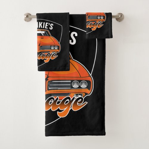 Personalized 1969 Ram Air 400 Muscle Car Garage Bath Towel Set