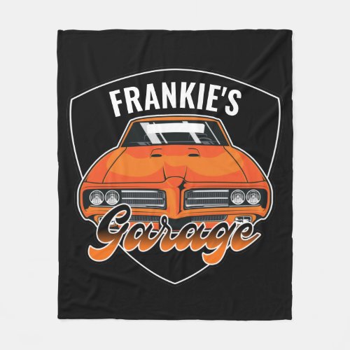 Personalized 1969 Ram Air 400 Muscle Car Garage Fleece Blanket