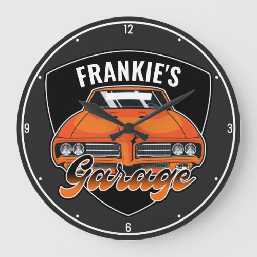 Personalized 1969 Ram Air 400 Muscle Car Garage Large Clock