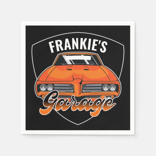 Personalized 1969 Ram Air 400 Muscle Car Garage  Napkins