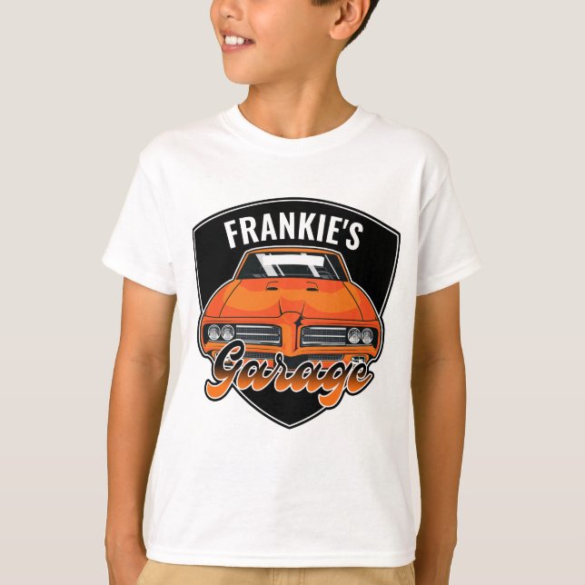 Personalized 1969 Ram Air 400 Muscle Car Garage  T-Shirt (Front)