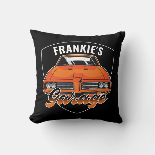 Personalized 1969 Ram Air 400 Muscle Car Garage Throw Pillow