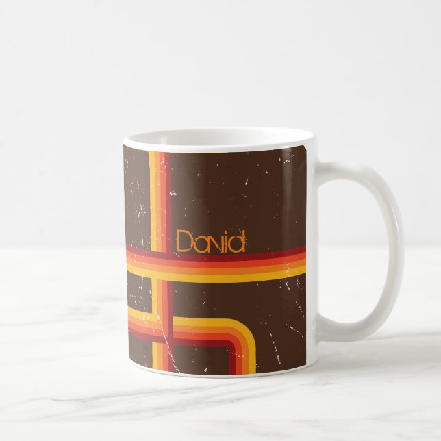 Personalized 1970s Style Geo Print Mug (Right)