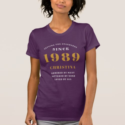 Personalized 1989 Birthday Add Name Year T_Shirt