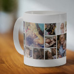 Personalized 19 Square Photo Collage Coffee Mug<br><div class="desc">Cool photo collage mug featuring 19 pictures of family,  friends and pets for you to change to your own.</div>