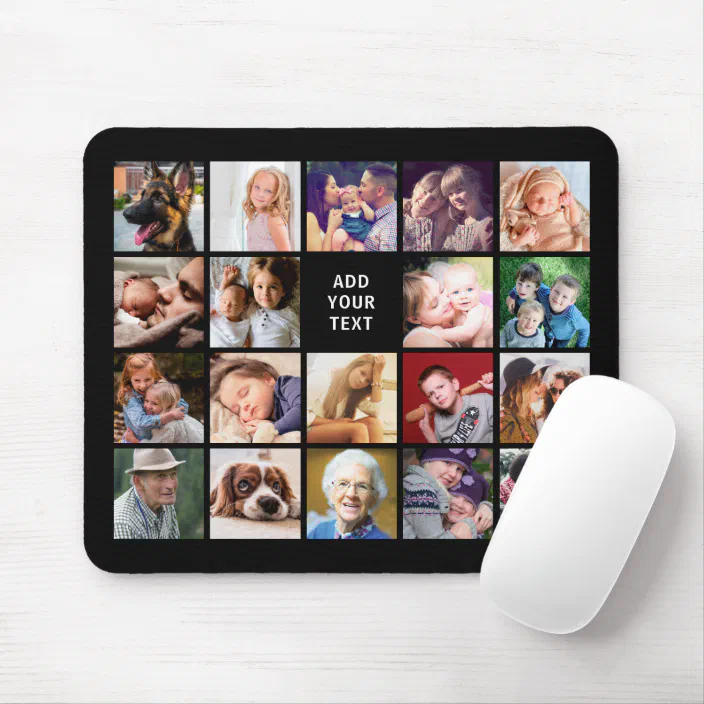 Personalised Collage Photos 5mm Thick Rectangle Mouse Mat/Pad 