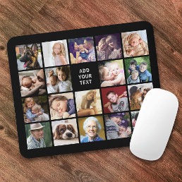 Personalized 19 Square Photo Collage Mouse Pad
