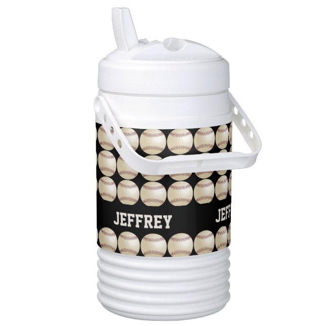 Personalized 1/2 Gallon Beverage Cooler, Baseball Cooler (Opened)
