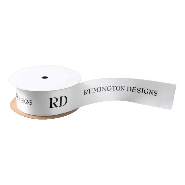 Personalized 1.5" Classic White ribbon (Spool)