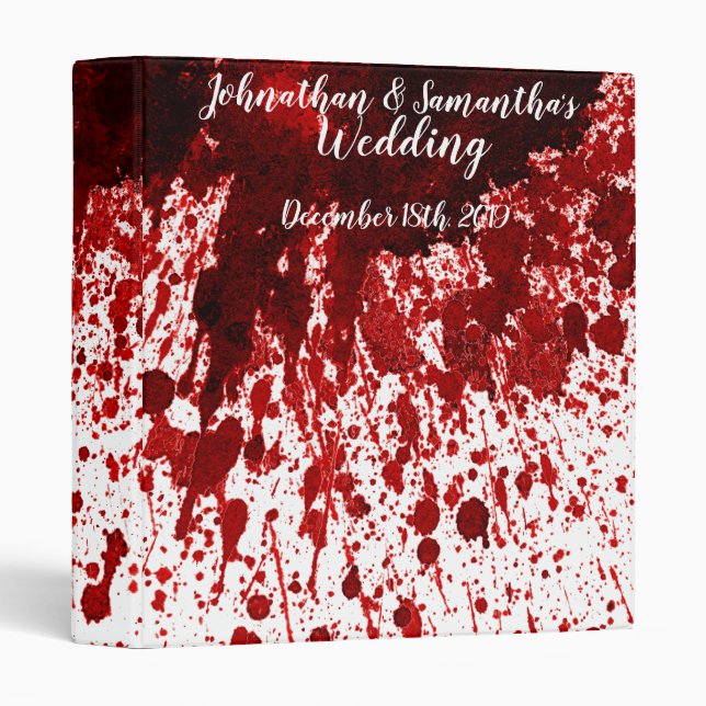 Personalized 1.5" Wedding Binder Blood Splatter Va (Front/Spine)