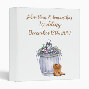 Personalized 1.5" Wedding Binder Summer Country We