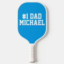 Personalized #1 Dad Father's Day Blue White