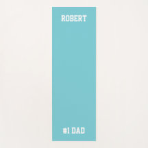 Personalized #1 Dad Father's Day Yoga Mat Green