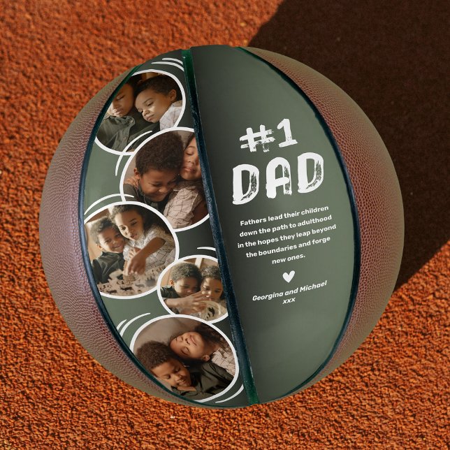 Personalized #1 Dad Photo Basketball (Creator Uploaded)